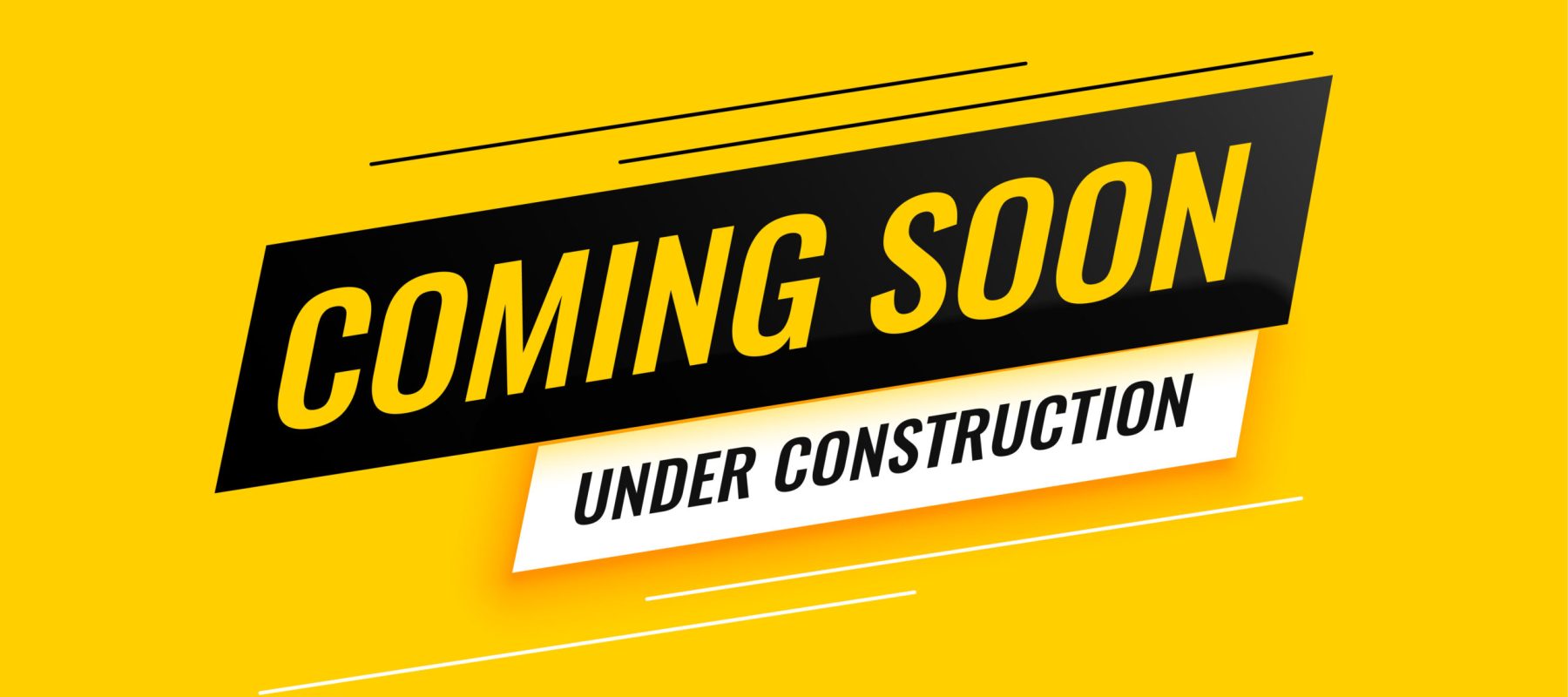 coming soon under construction yellow background design